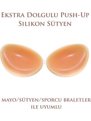 Atelier Tuberose Push-Up Silikon Sütyen Göğüs Dolgunlaştırıcı Askısız Görünmez Hayalet Sütyen
