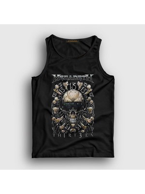 Presmono Unisex Siyah Thirteen Megadeth Atlet