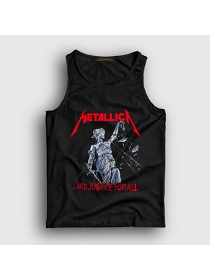 Presmono Unisex Siyah Lady Justice Metallica Atlet