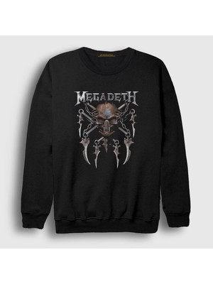 Presmono Unisex Siyah Rust Megadeth Sweatshirt