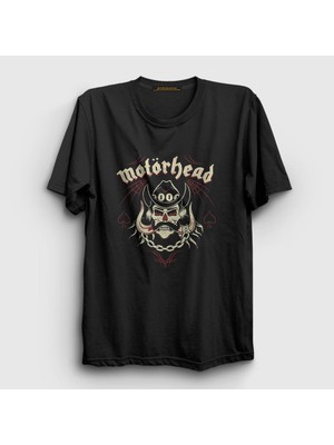Presmono Unisex Siyah Skull Lemmy Motörhead T-Shirt