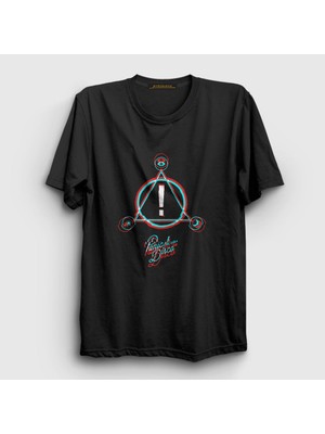 Presmono Unisex Siyah Neon Logo Panic! at the Disco T-Shirt