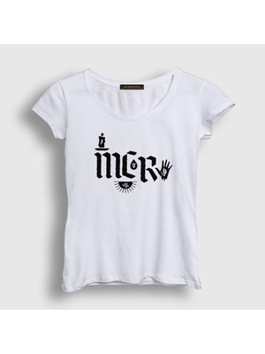Presmono Kadın Beyaz Logo V2 My Chemical Romance T-Shirt