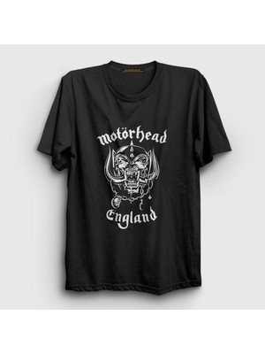 Presmono Unisex Siyah England Motörhead T-Shirt