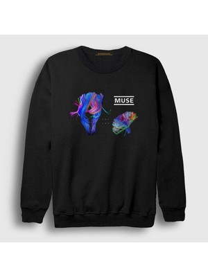 Presmono Unisex Siyah The 2nd Law Muse Sweatshirt
