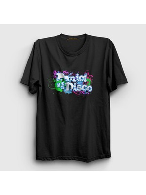 Presmono Unisex Siyah Decor Panic! at the Disco T-Shirt