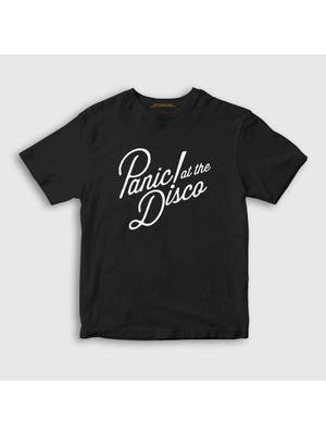 Presmono Unisex Çocuk Siyah Rare To Die Panic! at the Disco T-Shirt