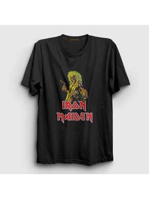 Presmono Unisex Siyah Eddie Iron Maiden T-Shirt