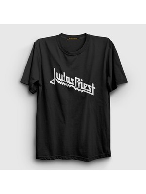 Presmono Unisex Siyah Logo Judas Priest T-Shirt
