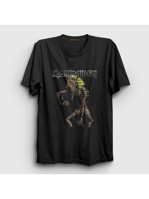 Presmono Unisex Siyah Mummy Iron Maiden T-Shirt