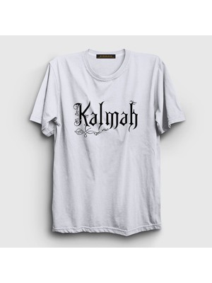 Presmono Unisex Beyaz Logo Kalmah T-Shirt