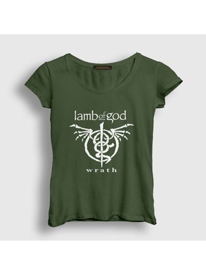Presmono Kadın Haki Wrath Lamb Of God T-Shirt