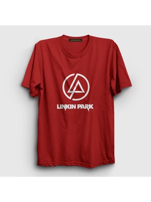 Presmono Unisex Kırmızı Logo Linkin Park T-Shirt
