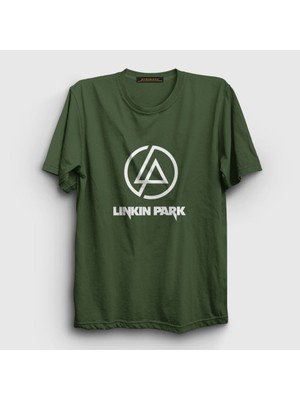 Presmono Unisex Haki Logo Linkin Park T-Shirt