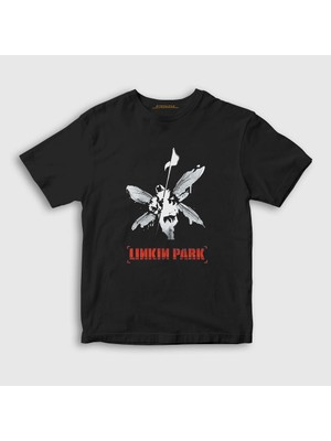 Presmono Unisex Çocuk Siyah Hybrid Theory Linkin Park T-Shirt