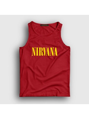 Presmono Unisex Kırmızı Yellow Nirvana Atlet