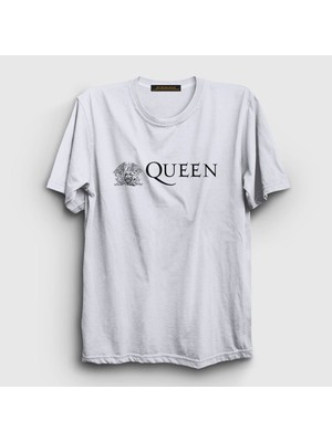 Presmono Unisex Beyaz Queen T-Shirt