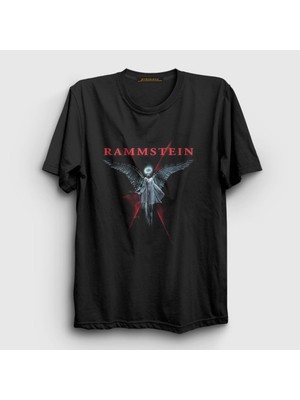 Presmono Unisex Siyah Angel Rammstein T-Shirt