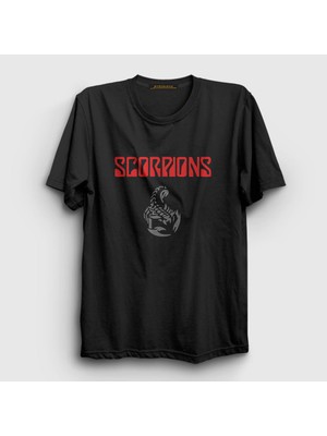 Presmono Unisex Siyah Logo V2 Scorpions T-Shirt