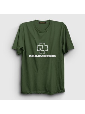 Presmono Unisex Haki Logo V2 Rammstein T-Shirt