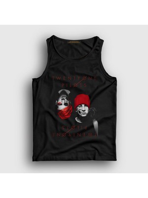 Presmono Unisex Siyah Band Twenty One Pilots Atlet