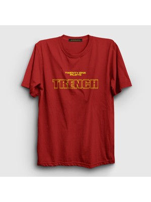 Presmono Unisex Kırmızı Trench Twenty One Pilots T-Shirt