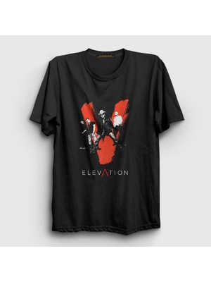 Presmono Unisex Siyah Elevation U2 T-Shirt
