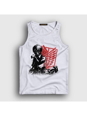 Presmono Unisex Beyaz Bite Anime Attack On Titan Atlet