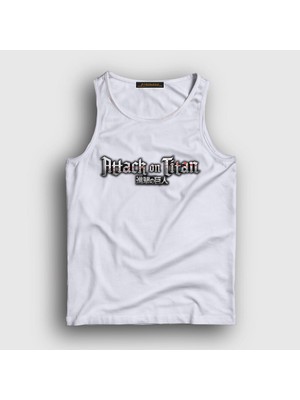 Presmono Unisex Beyaz Logo Anime Attack On Titan Atlet