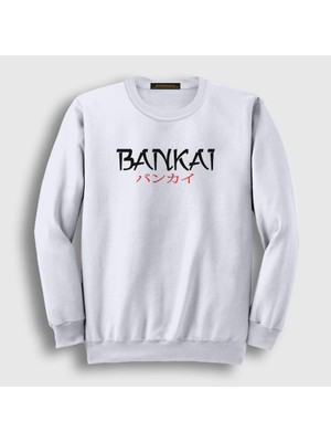 Presmono Unisex Beyaz Bankai Anime Bleach Sweatshirt