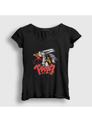 Presmono Kadın Siyah Sacrifice Anime Berserk T-Shirt