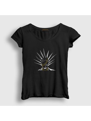 Presmono Kadın Siyah Kenpachi V2 Anime Bleach T-Shirt