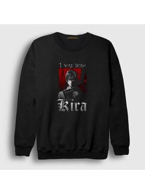 Presmono Unisex Siyah Kira V3 Anime Death Note Sweatshirt