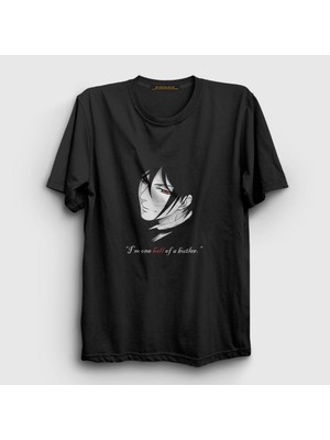 Presmono Unisex Siyah Sebastian Anime Kuroshitsuji T-Shirt