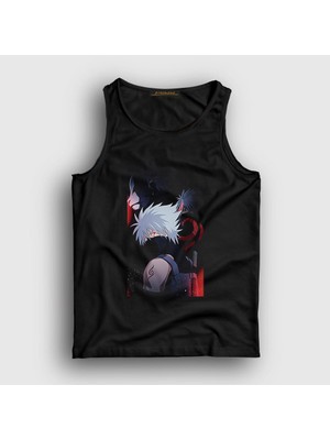Presmono Unisex Siyah Kakashi V2 Anime Naruto Atlet