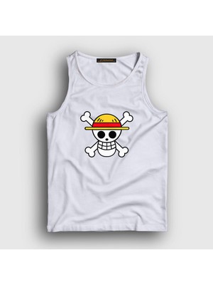 Presmono Unisex Beyaz Logo Anime One Piece Atlet