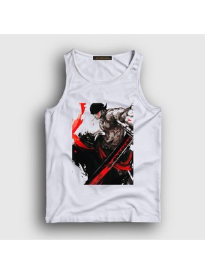 Presmono Unisex Beyaz Zoro Anime One Piece Atlet