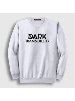 Presmono Unisex Beyaz Logo Dark Tranquillity Sweatshirt