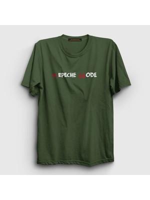 Presmono Unisex Haki Delta Depeche Mode T-Shirt