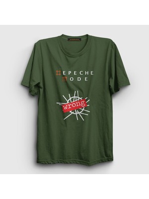 Presmono Unisex Haki Wrong Depeche Mode T-Shirt