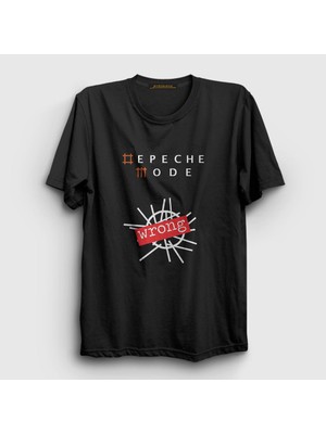 Presmono Unisex Siyah Wrong Depeche Mode T-Shirt