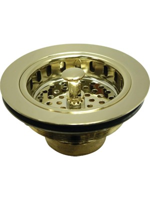 Ozka Concept Brass KBS1002 Döküm Ağır Hizmet Sepet Süzgeç, Cilalı Pirinç