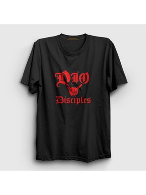 Presmono Unisex Siyah Disciples Ronnie James Dio T-Shirt
