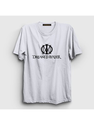 Presmono Unisex Beyaz Logo Dream Theater T-Shirt