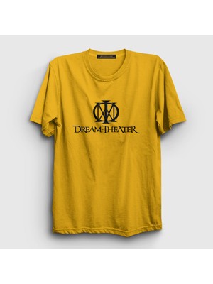 Presmono Unisex Sarı Logo Dream Theater T-Shirt