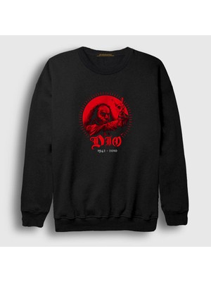 Presmono Unisex Siyah Horns Ronnie James Dio Sweatshirt