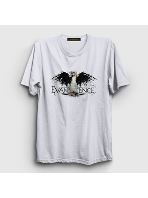 Presmono Unisex Beyaz Angel Evanescence T-Shirt