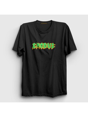 Presmono Unisex Siyah Logo Exodus T-Shirt
