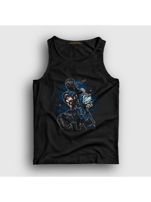 Presmono Unisex Siyah Sub Zero V4 Mortal Kombat Atlet
