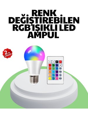 2025 Rgb LED Ampul Uzaktan Kumandalı Renkli Işık A Kalite